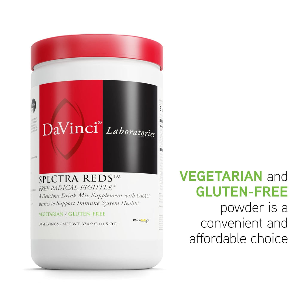 DAVINCI Labs Spectra Reds - Drink Mix Supplement for Antioxidant Health* - Immune & Liver Health Aid with Grape Seed Extract* - Powder Supplement Supports Eye & Heart Health* - 30 Servings (324.9 g) - TrustMedUSA