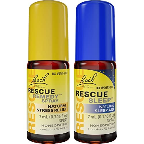 Day & Night Bundle, Bach RESCUE REMEDY Spray, Natural Stress Relief [and] RESCUE SLEEP Spray - TrustMedUSA