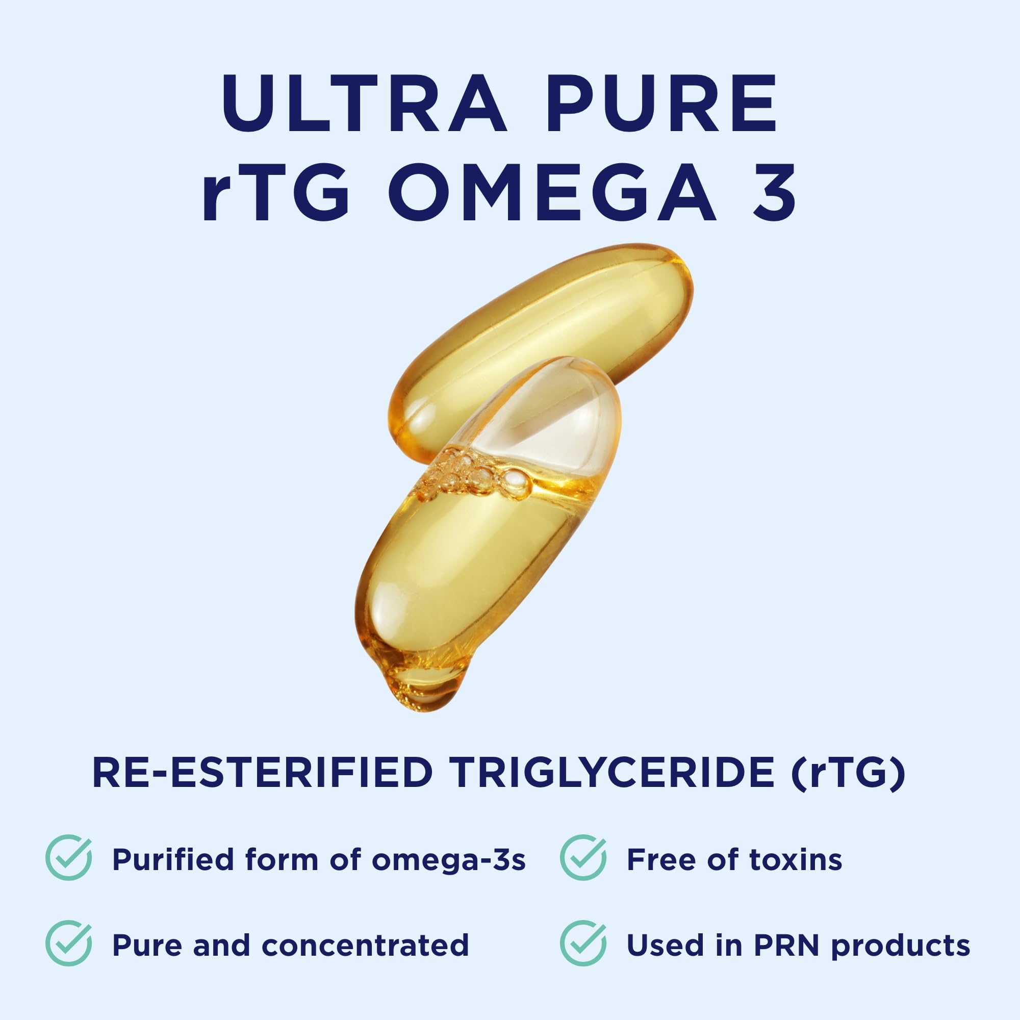 De3 Dry Eye Ultra Pure rTG Omega 3 – Support for Dry Eyes - 2400mg EPA & DHA – New & Improved-Burpless-3 per Day Serving, 3-Month Supply - TrustMedUSA