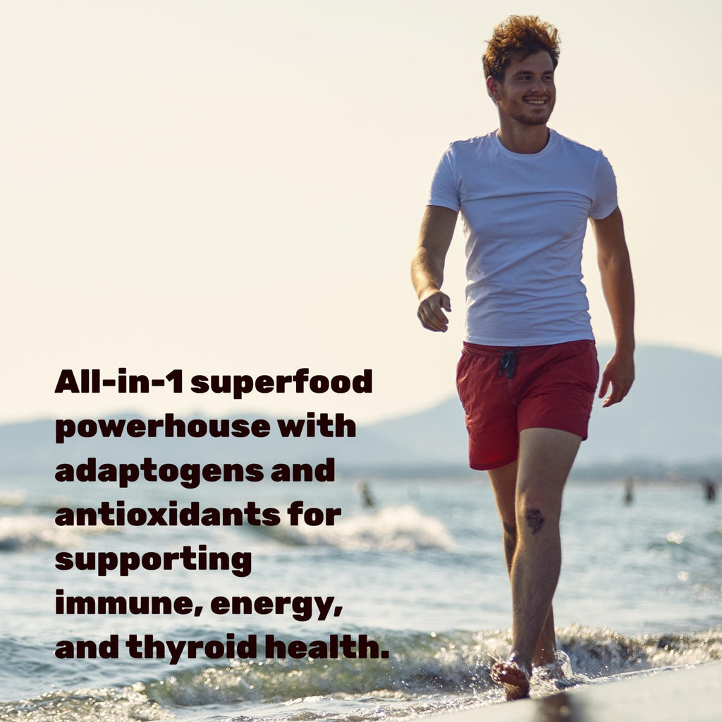 DEAL SUPPLEMENT Irish Sea Moss 240 Veggie Capsules – 14 Superfood Complex with Black Seed Oil, Ashwagandha, & Ginger - TrustMedUSA