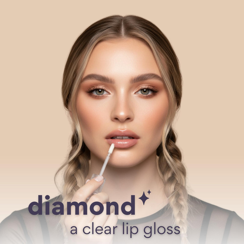 dearcloud Jelly Wave Lush Lip Oil – Clear Lip Gloss and Lip Gloss for Women - Korean skincare essential – Lip Oil for Women with Collagen - Diamond (0.13 oz) - TrustMedUSA