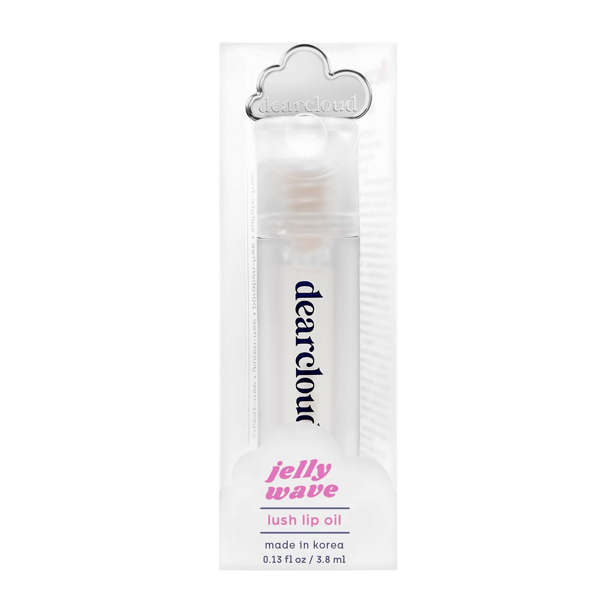 dearcloud Jelly Wave Lush Lip Oil – Clear Lip Gloss and Lip Gloss for Women - Korean skincare essential – Lip Oil for Women with Collagen - Diamond (0.13 oz) - TrustMedUSA