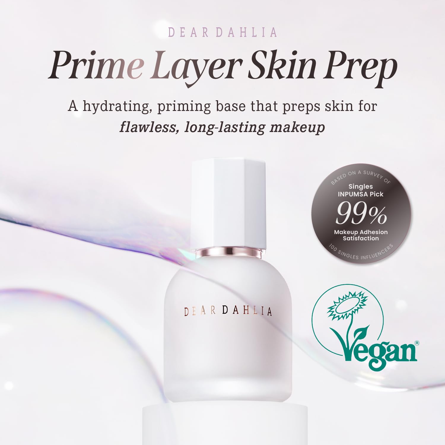 DEARDAHLIA Prime Layer Skin Prep - Vegan Makeup Primer, Lightweight & Hydrating for Long-Lasting Makeup, Smooth, Glowing Skin. Korean Base Prep. Artificial fragrance free. 1.35 oz - TrustMedUSA