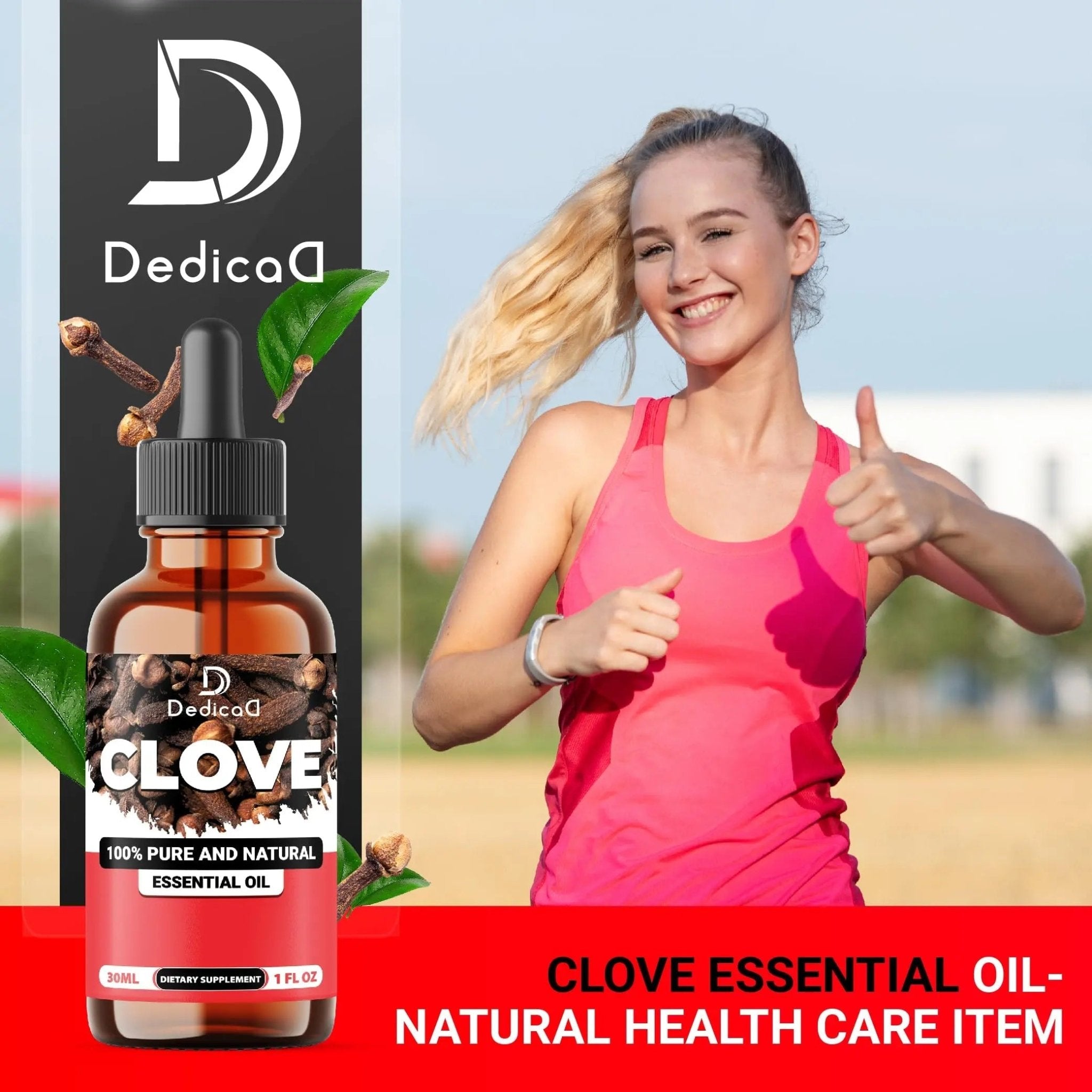 DEDICAD - 1 FL Oz - 30ml - Clove Essential Oil Supplement – for Toothache, Oral Care, Skin & Hair – Clove Oil Organic - TrustMedUSA