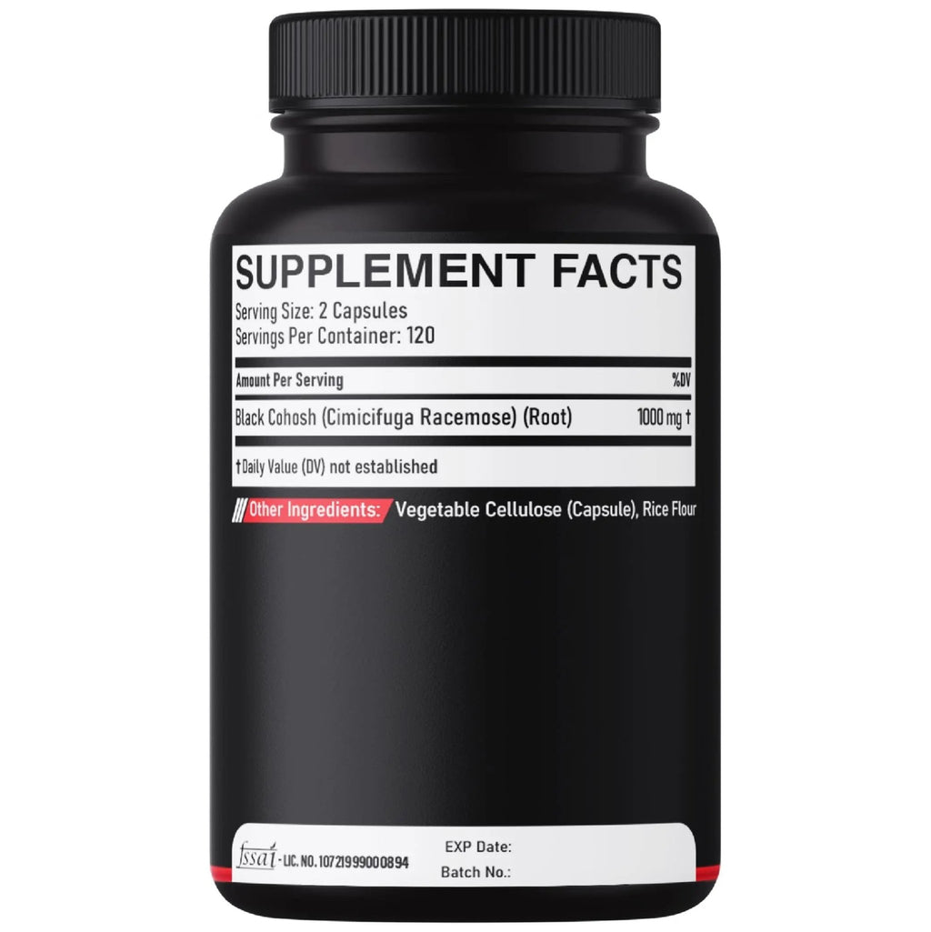 DEDICAD 1000mg Black Cohosh for Menopause Hot Flashes - 240 Capsules for 4-Month Supply - Support for Body Management, Women's Health & Immune System - TrustMedUSA