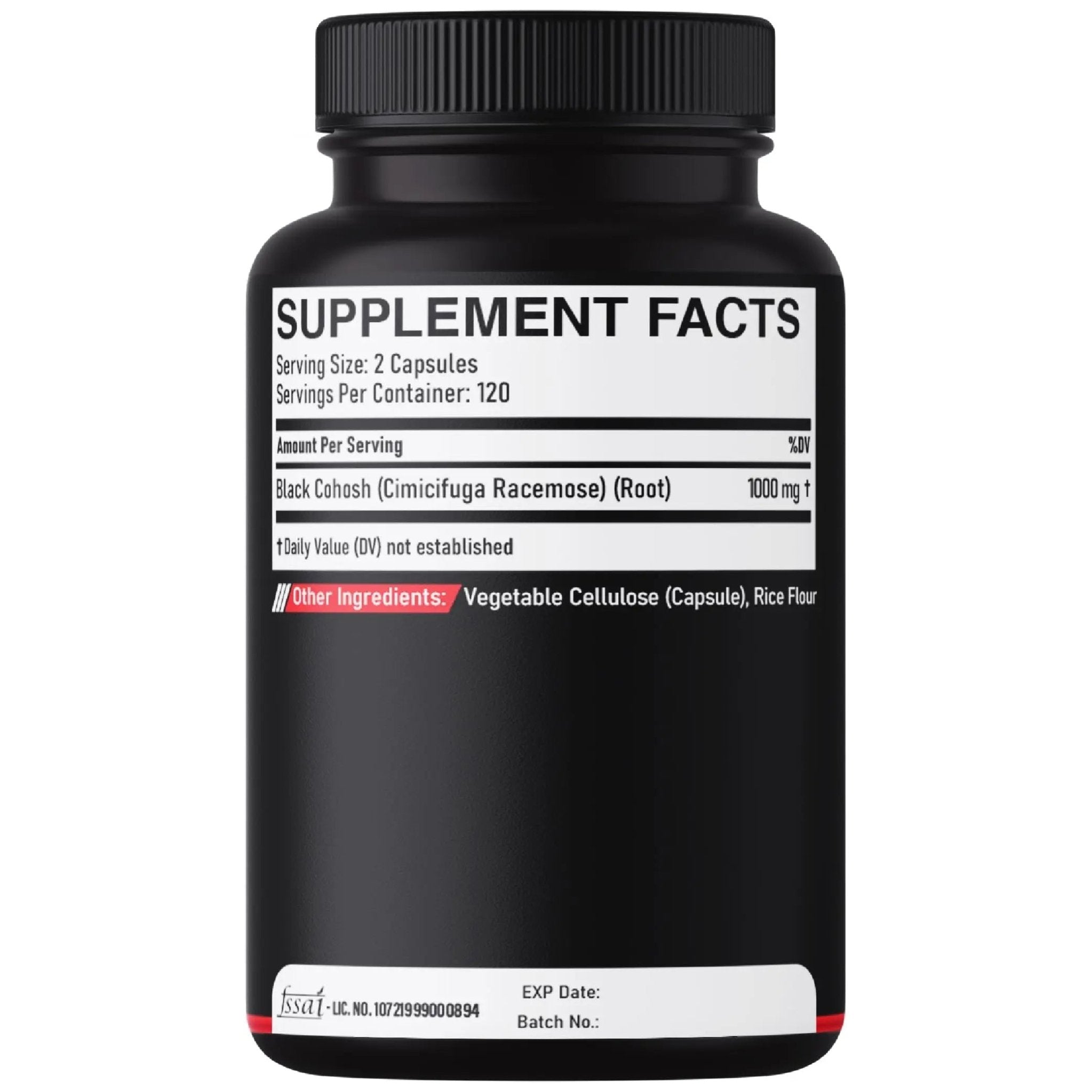 DEDICAD 1000mg Black Cohosh for Menopause Hot Flashes - 240 Capsules for 4-Month Supply - Support for Body Management, Women's Health & Immune System - TrustMedUSA