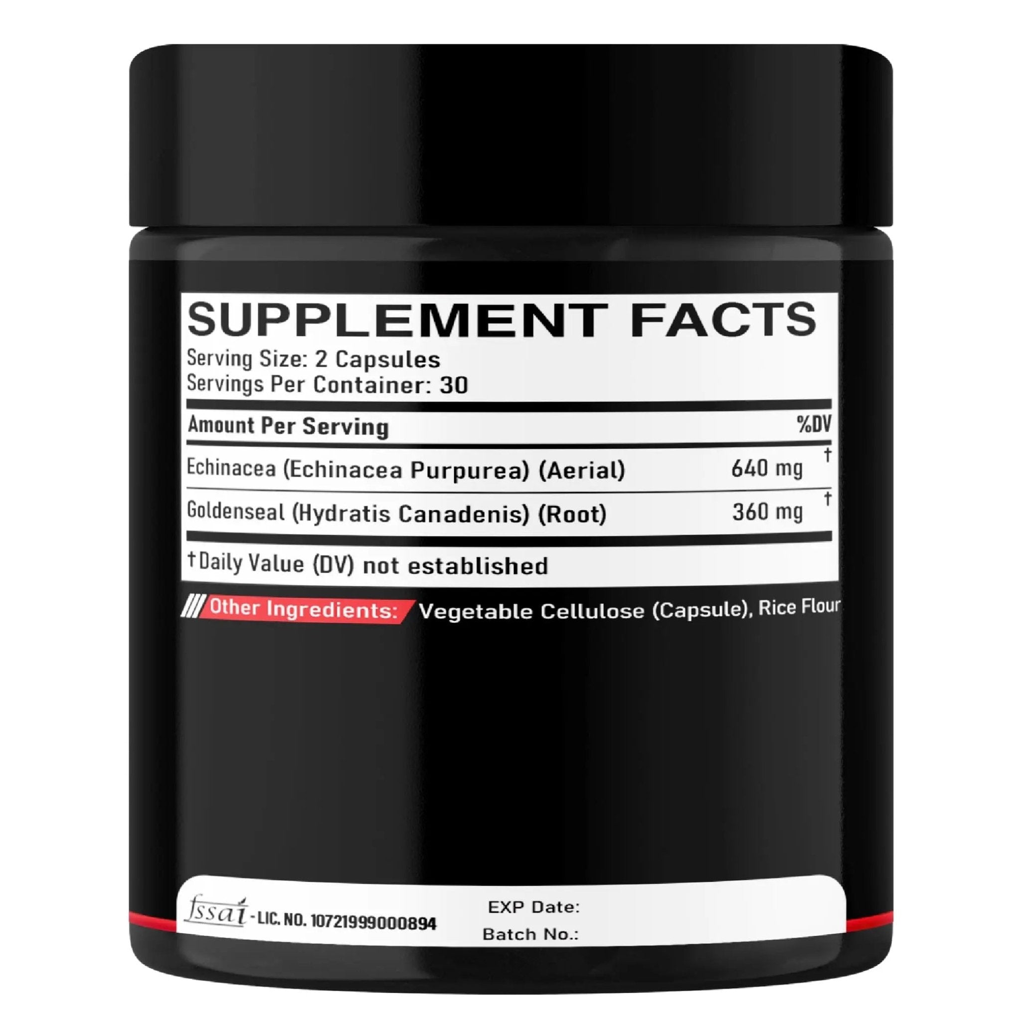 DEDICAD 1000mg Echinacea Goldenseal Capsules - Support Immune System, Well-Being & Overal Health - 60 Veggie Capsules - Non-GMO, Gluten-Free - TrustMedUSA
