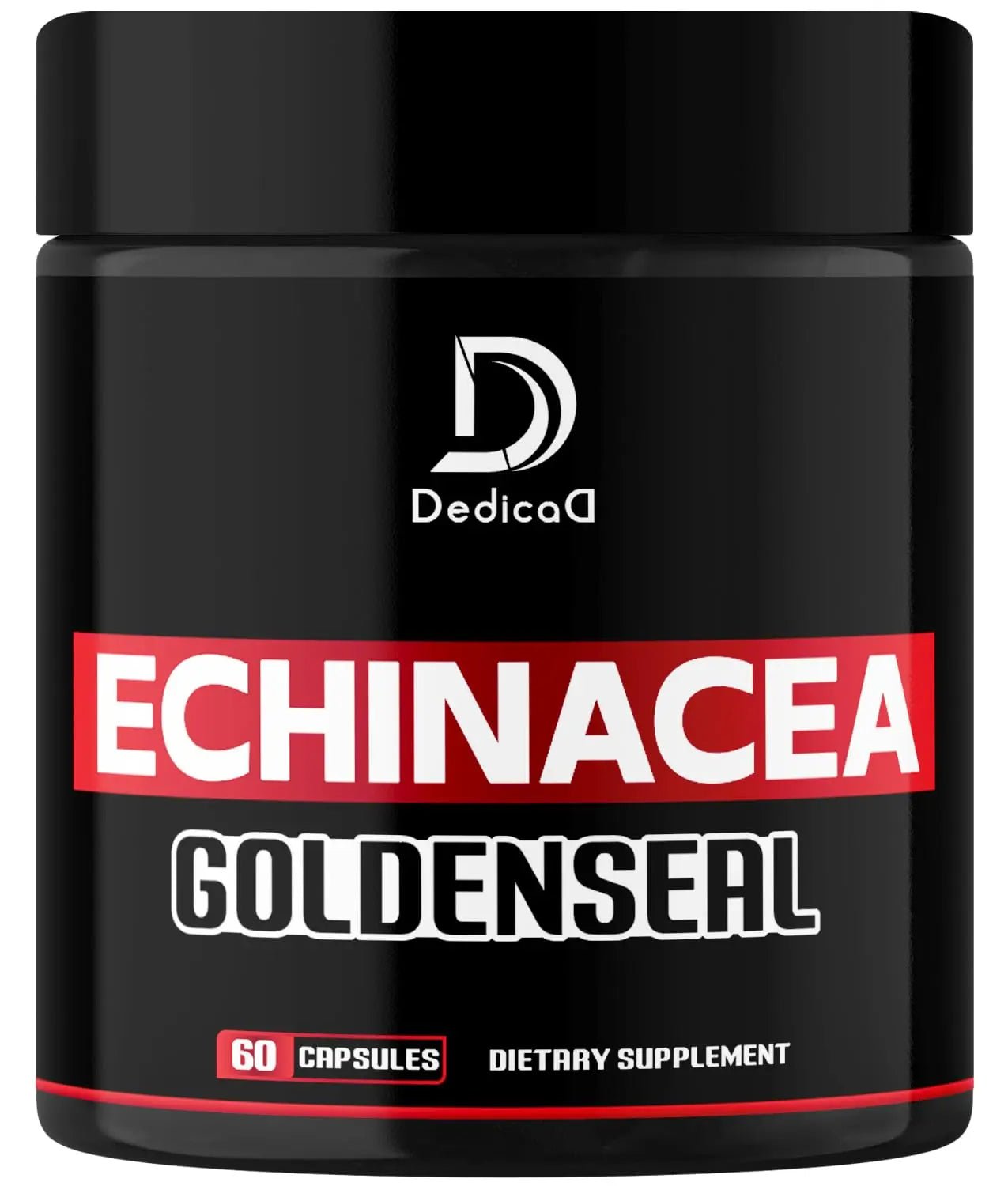 DEDICAD 1000mg Echinacea Goldenseal Capsules - Support Immune System, Well-Being & Overal Health - 60 Veggie Capsules - Non-GMO, Gluten-Free - TrustMedUSA