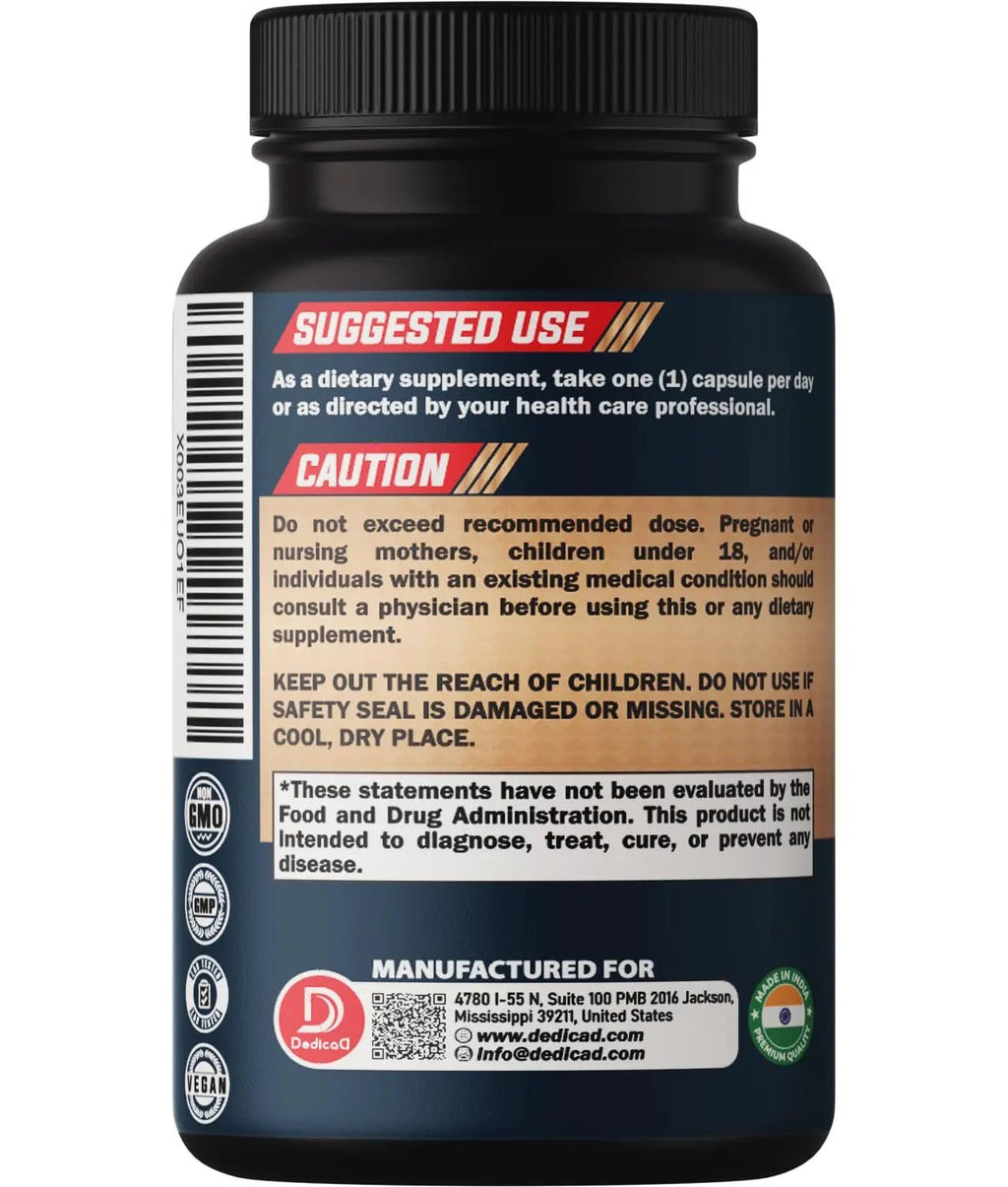 DEDICAD 10in1 Noni Capsules - 4 Month Supply with Elderberry, Boswellia, Turmeric, Ginger & More - Support Muscle, Joint, Digestive & Immune - 2 Packs of 60 Vegan Capsules, Non-GMO & Gluten-Free - TrustMedUSA