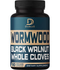 DEDICAD 12in1 Wormwood Black Walnut Clove Capsules - Immune, and Mood Support - 3 Month Supply - 90 Vegan Capsules - TrustMedUSA