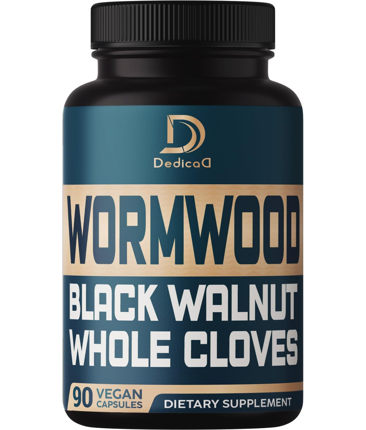 DEDICAD 12in1 Wormwood Black Walnut Clove Capsules - Immune, and Mood Support - 3 Month Supply - 90 Vegan Capsules - TrustMedUSA