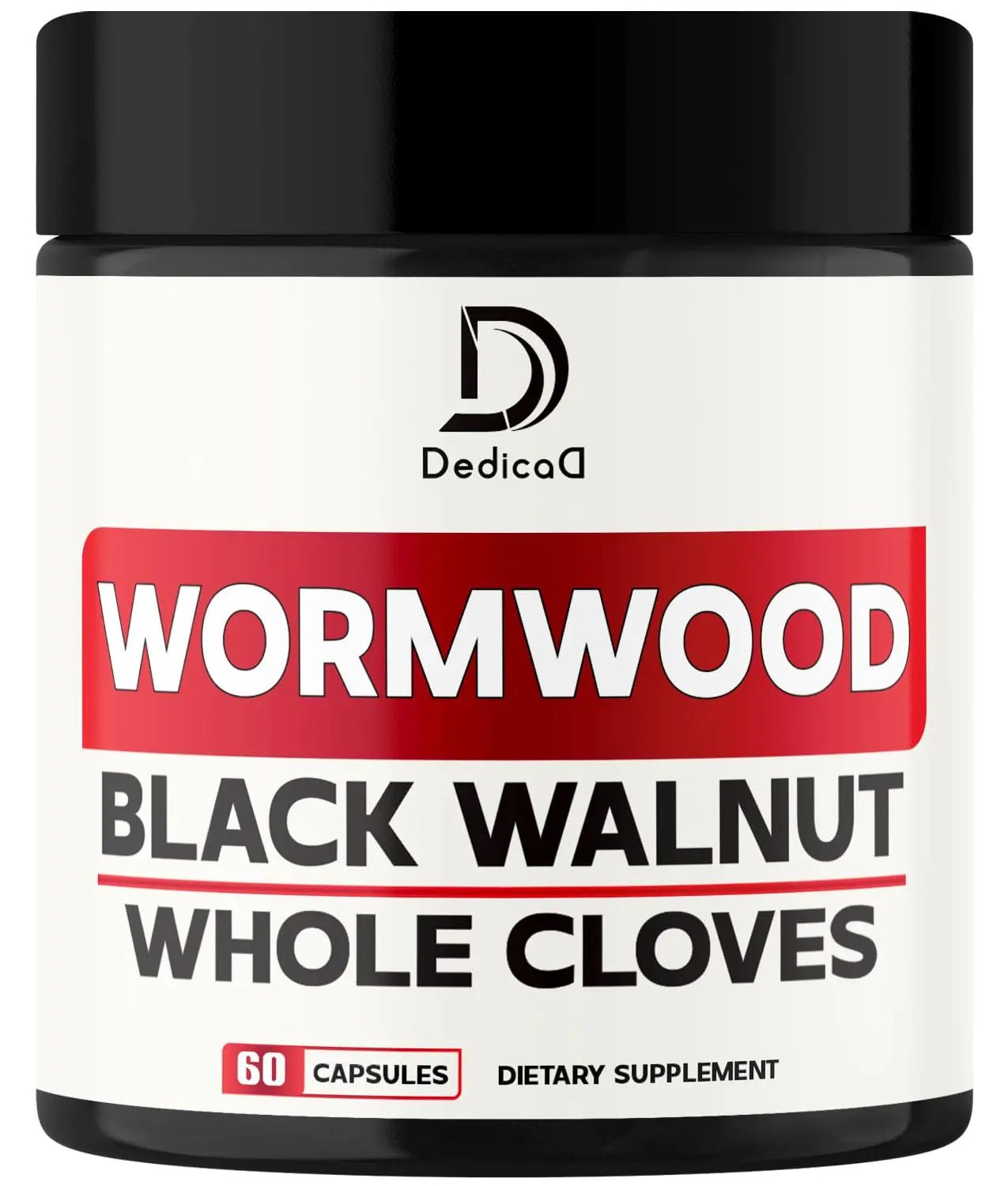 DEDICAD 12in1 Wormwood Capsules Black Walnut Cloves, Ginger, Turmeric Curcumin & Black Pepper - Immune System - 60 Capsules - TrustMedUSA