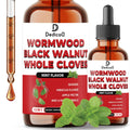 DEDICAD 12in1 Wormwood Liquid Drops Added Black Walnut, Whole Cloves and 9 More Herbs - 2 Fl Oz - 60 Days Supply - Mint Flavor - TrustMedUSA