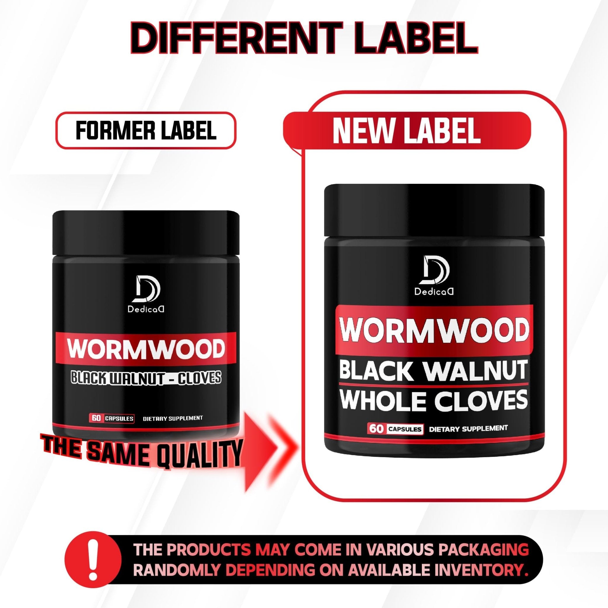 DEDICAD 1500mg Wormwood Capsules with Black Walnut & Cloves - Artemisia Annua Supplement for Immunity - 60 Vegan Capsules - TrustMedUSA