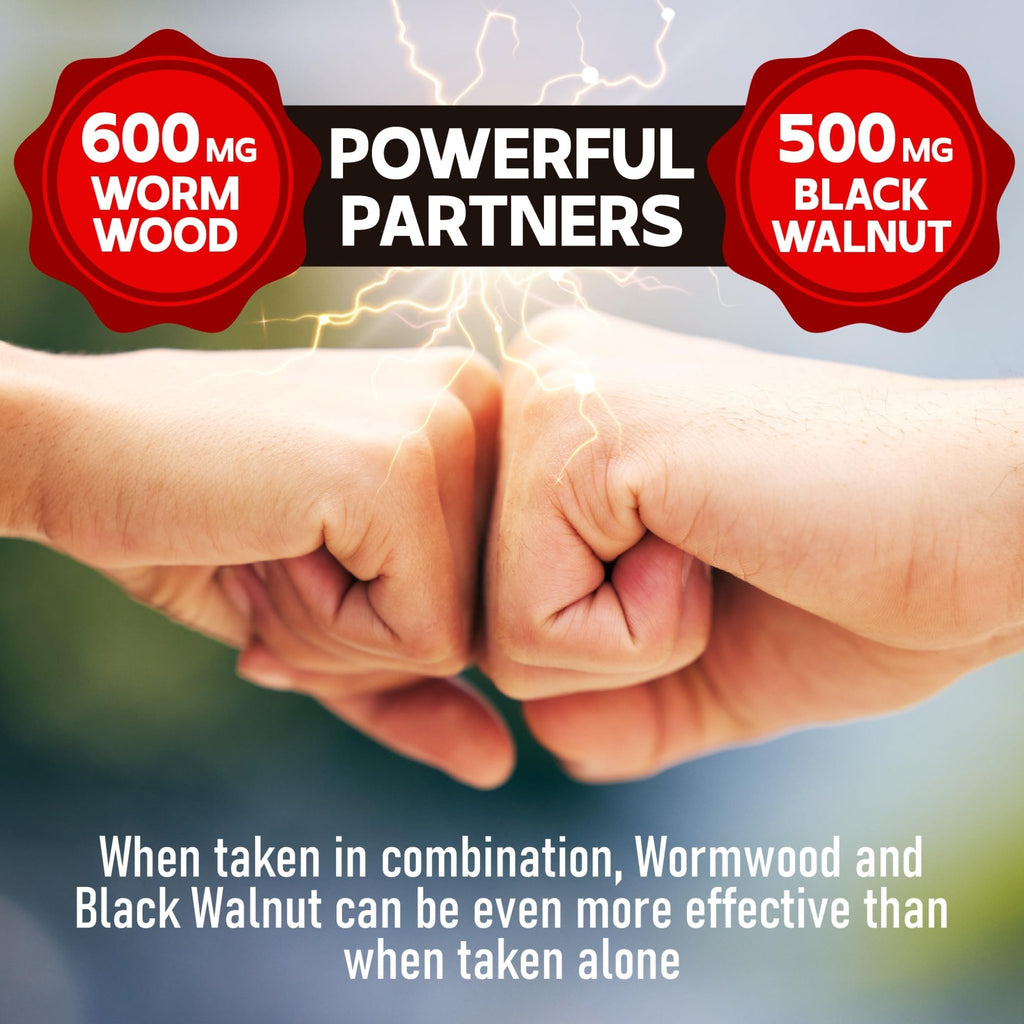 DEDICAD 1500mg Wormwood Capsules with Black Walnut & Cloves - Artemisia Annua Supplement for Immunity - 60 Vegan Capsules - TrustMedUSA