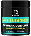DEDICAD 4-in-1 Nattokinase 2000 Fu, Turmeric, Bromelain, Serrapeptase - Spike Protein Detox - Body Balance, Circulation Health & Immune System - 120 Capsules 4-Month Supply - TrustMedUSA