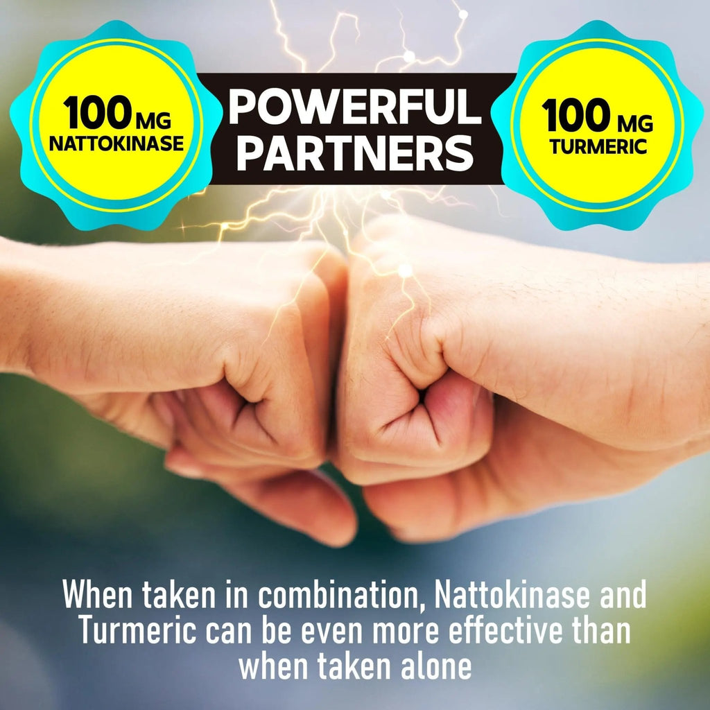 DEDICAD 4-in-1 Nattokinase 2000 Fu, Turmeric, Bromelain, Serrapeptase - Spike Protein Detox - Body Balance, Circulation Health & Immune System - 120 Capsules 4-Month Supply - TrustMedUSA
