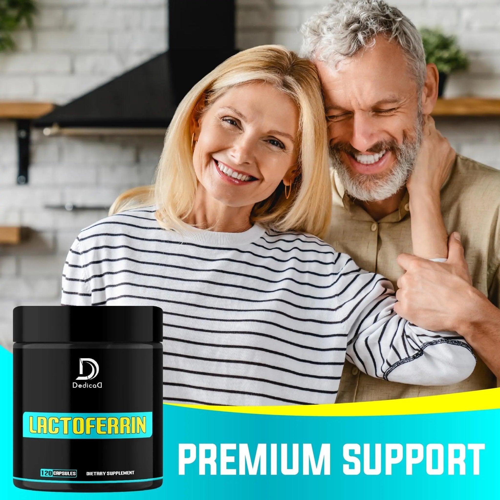 DEDICAD 500Mg Lactoferrin Supplement - 120 Capsules for 2-Month Supply - TrustMedUSA