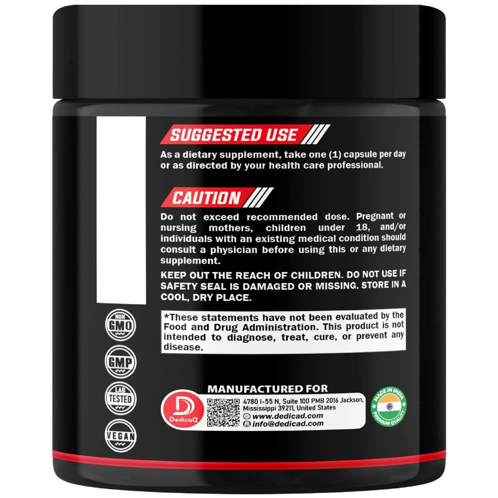 DEDICAD Akkermansia Probiotic for Increases GLP-1 - Contains Inulin, Bacillus Coagulans, Lactobacillus Acidophilus & Chromium - 60 Days Supply - 60 Capsules - TrustMedUSA