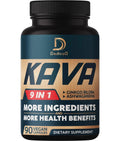 DEDICAD Kava Kava Capsules - 3 Month Supply - 9 Herbs with Ginkgo Biloba, Ashwagandha Root, Andean Cocoa, Graviola Leaf, Chamomile, Valerian, Lemon Balm & Skullcap - Support Mood & Immune - 90 Pills - TrustMedUSA