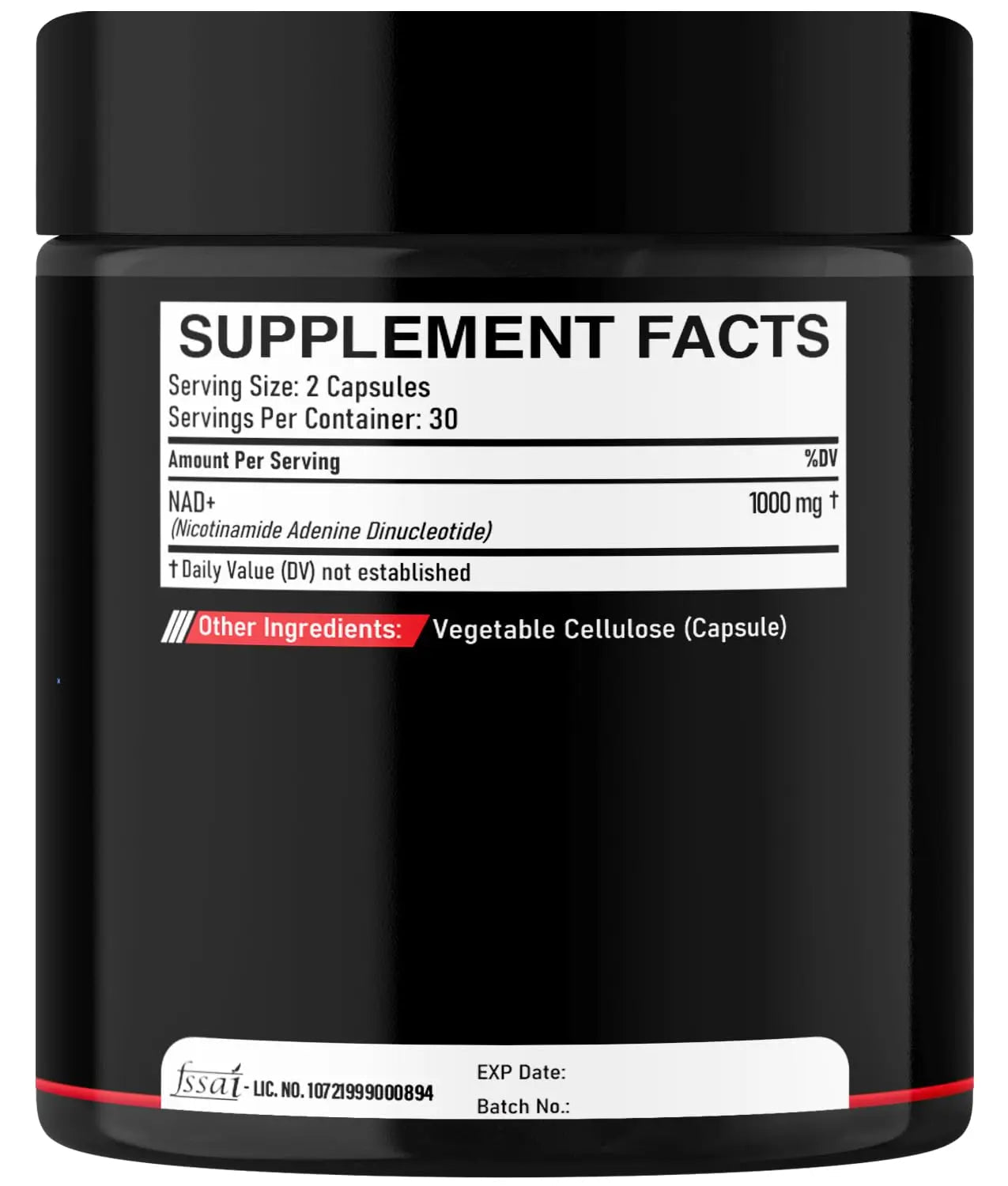 DEDICAD NAD Supplement 1000 mg - Pure NAD Supplement - Energy and DNA Repair, Aging Defense, Brain Function - 60 Capsules - TrustMedUSA