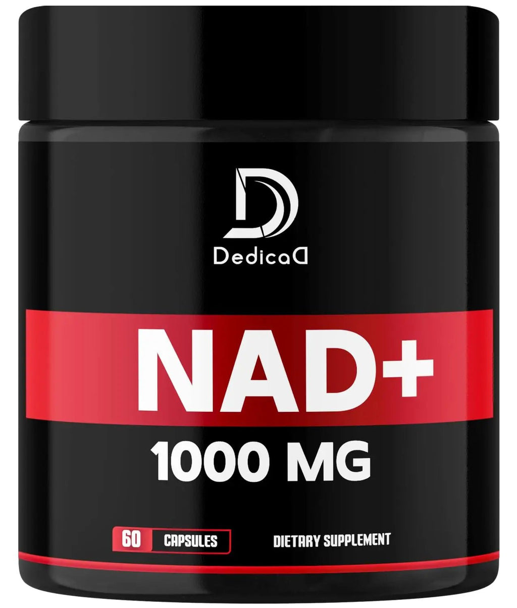 DEDICAD NAD Supplement 1000 mg - Pure NAD Supplement - Energy and DNA Repair, Aging Defense, Brain Function - 60 Capsules - TrustMedUSA