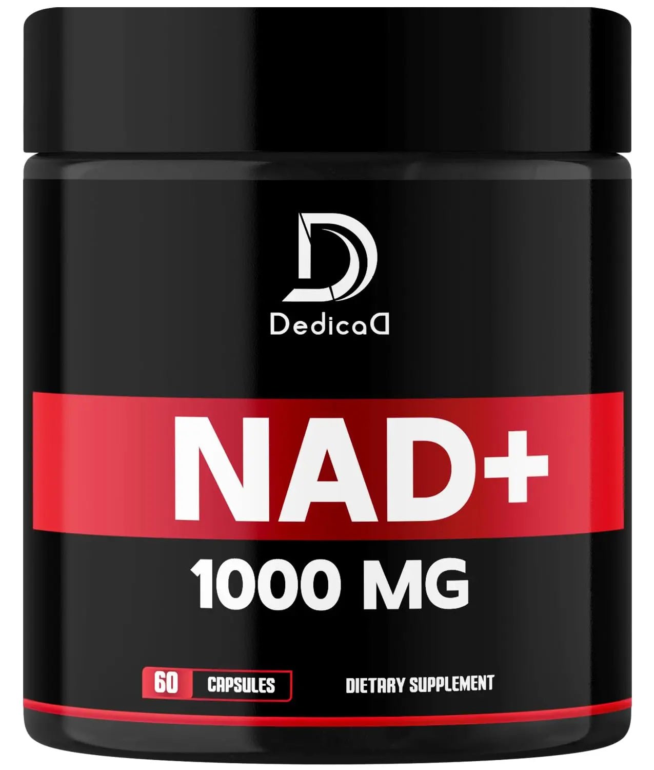 DEDICAD NAD Supplement 1000 mg - Pure NAD Supplement - Energy and DNA Repair, Aging Defense, Brain Function - 60 Capsules - TrustMedUSA