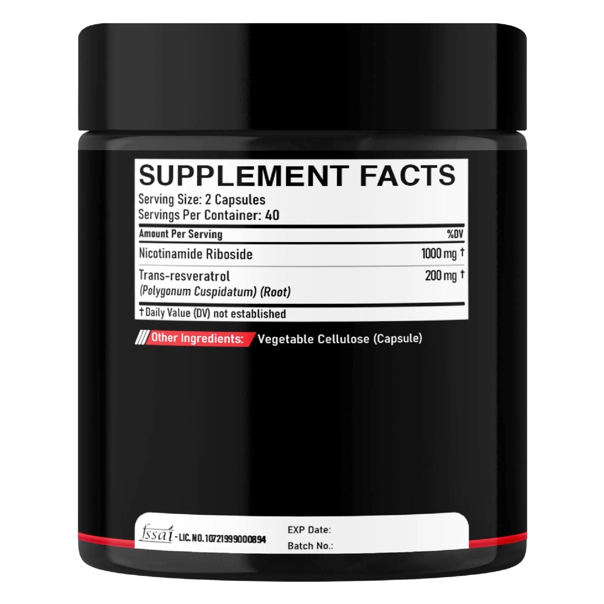 DEDICAD NAD Supplement with Nicotinamide Riboside and Trans Resveratrol - NR for Men & Women - 80 Capsules - TrustMedUSA