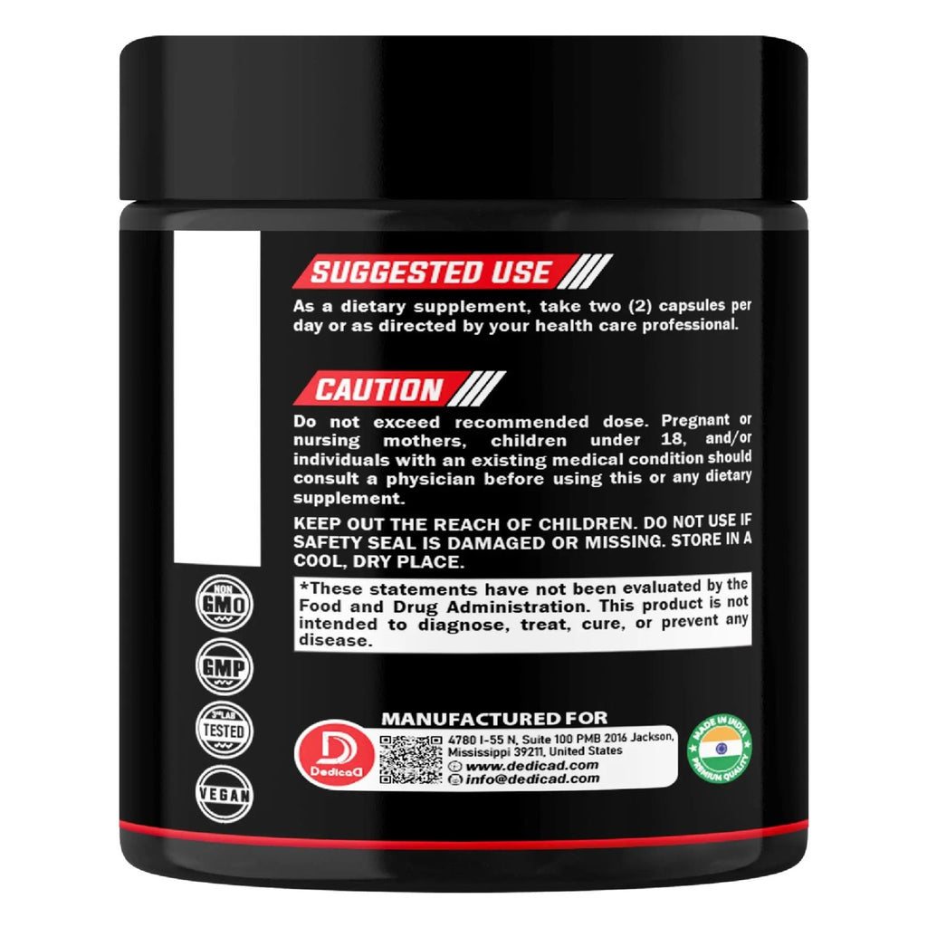 DEDICAD NAD Supplement with Nicotinamide Riboside and Trans Resveratrol - NR for Men & Women - 80 Capsules - TrustMedUSA