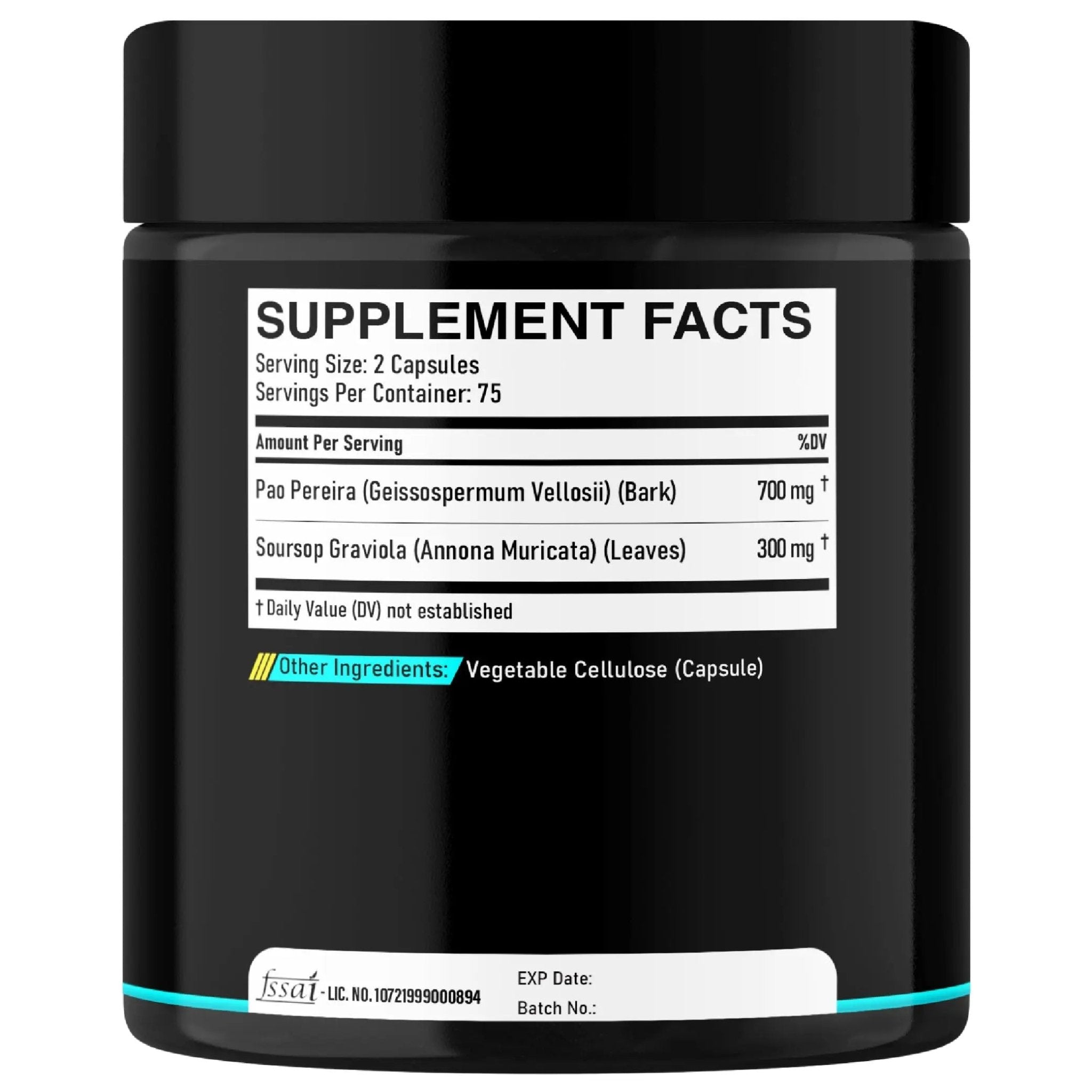 DEDICAD Pao Pereira Bark Extract and Graviola Soursop - 150 Capsules Supply - TrustMedUSA