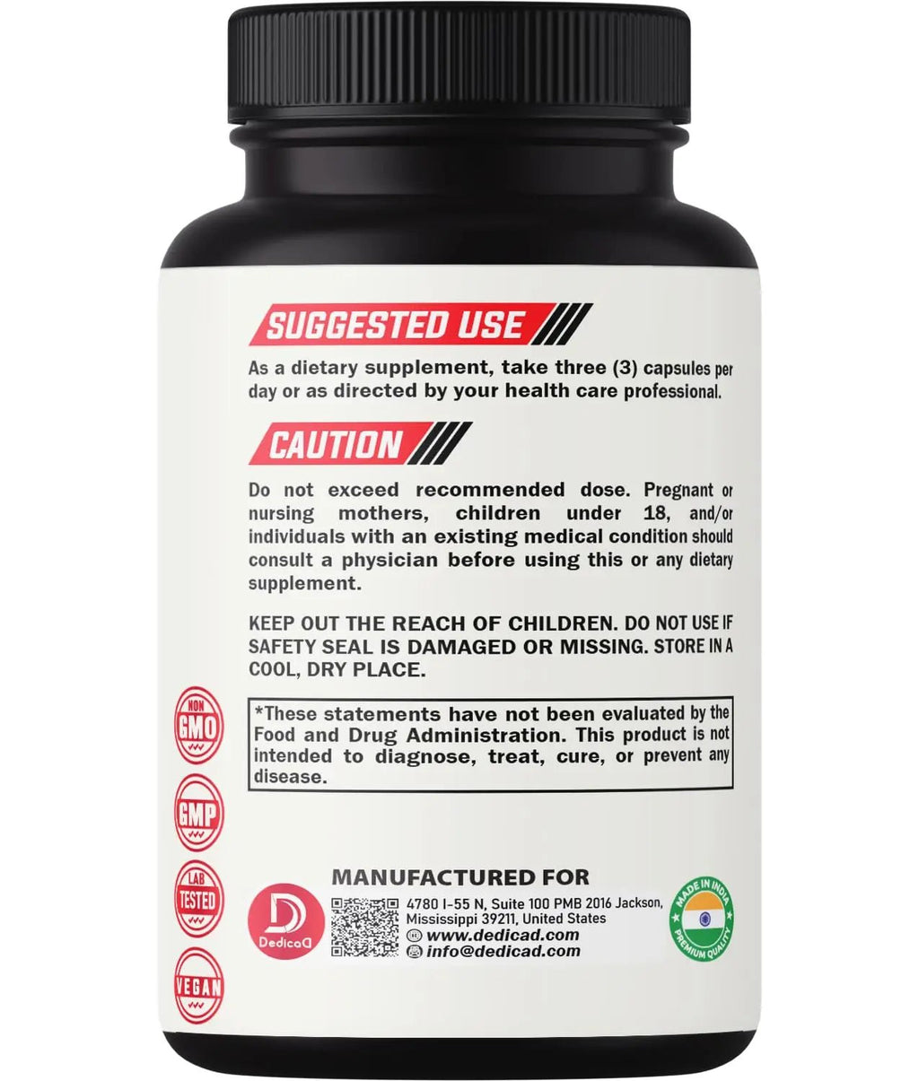 DEDICAD Sweet Wormwood Capsules 1500mg with Black Walnut & Cloves - 240 Vegan Capsules - Artemisia Annua Supplement for Immunity - TrustMedUSA