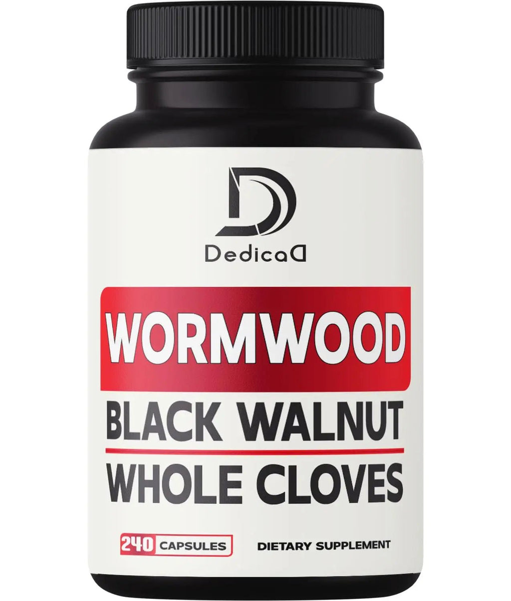 DEDICAD Sweet Wormwood Capsules 1500mg with Black Walnut & Cloves - 240 Vegan Capsules - Artemisia Annua Supplement for Immunity - TrustMedUSA