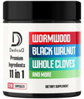 DEDICAD Wormwood Supplement - 120 Capsules Extracted from Black Walnut, Cloves, Turmeric, Apple, Berberine HCl & More - 11 Ingredients Combined for Immune System - 2-Month Supply - TrustMedUSA