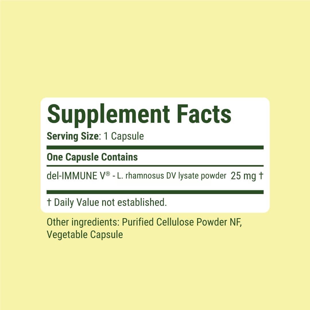 Del-Immune V Daily by Stellar Biotics, All-Natural Immune Support & Gut Health, Immediate Care, Metabiotic: NextGen Probiotic Therapy (60 Caps) - TrustMedUSA