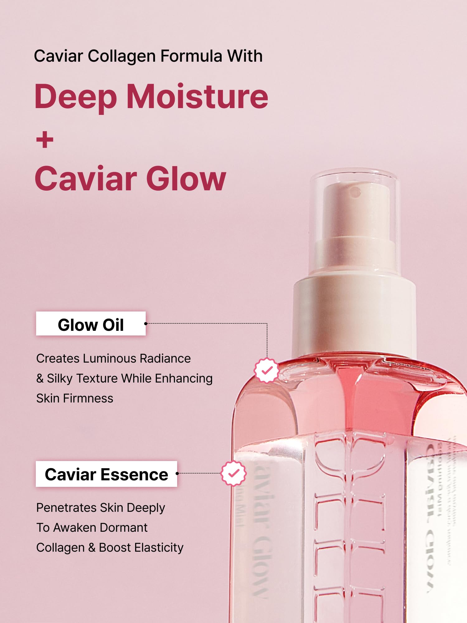 Delere Caviar Glow Soothing Mist | Korean Glass Skin Spray Serum with 5% Caviar & Squalane - Instant 3-Second Radiance & Makeup Setting – Anti-Aging Collagen Booster for Sensitive Skin, 3.4oz - Maple Wellness Supplements
