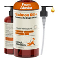Deley Naturals Wild Alaskan Salmon Oil for Dogs & Cats - New and Improved Salmon Oil Plus Formula - Fish Oil for Dogs with Omega 3, DHA and EPA - Omega 3 for Healthy Skin and Coat - 16oz Made in USA - TrustMedUSA