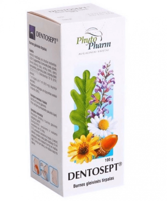 DENTOSEPT Tightens mucous membrane oral inflammation ORAL MUCOSAL SOLUTION 100g - Maple Wellness Supplements