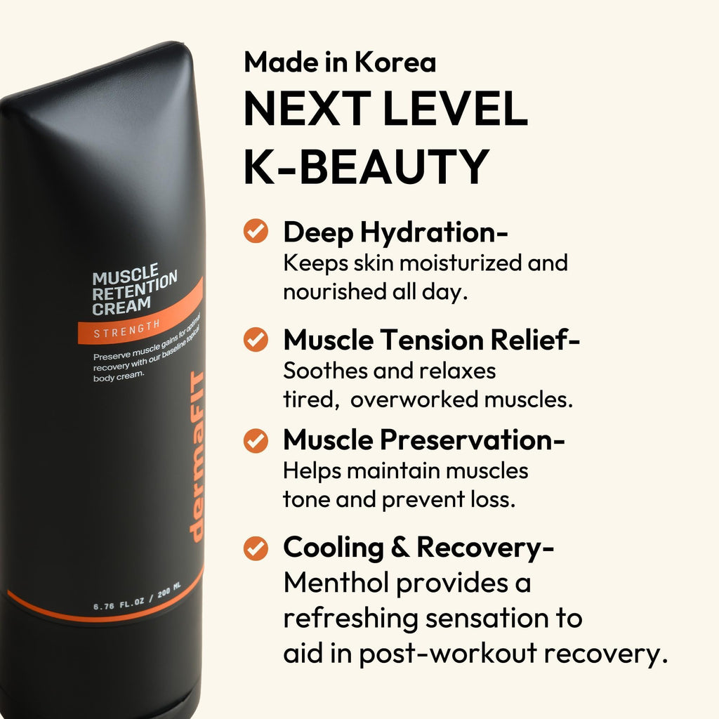 dermaFIT Strength Muscle Maintenance Body Cream - Post Workout Prevents Muscle Loss for Men & Women, Muscle Retention Cream, 30ml, No Artificial Fragrance, M.A.X. Tech, Topical Analgesic for Muscle - TrustMedUSA