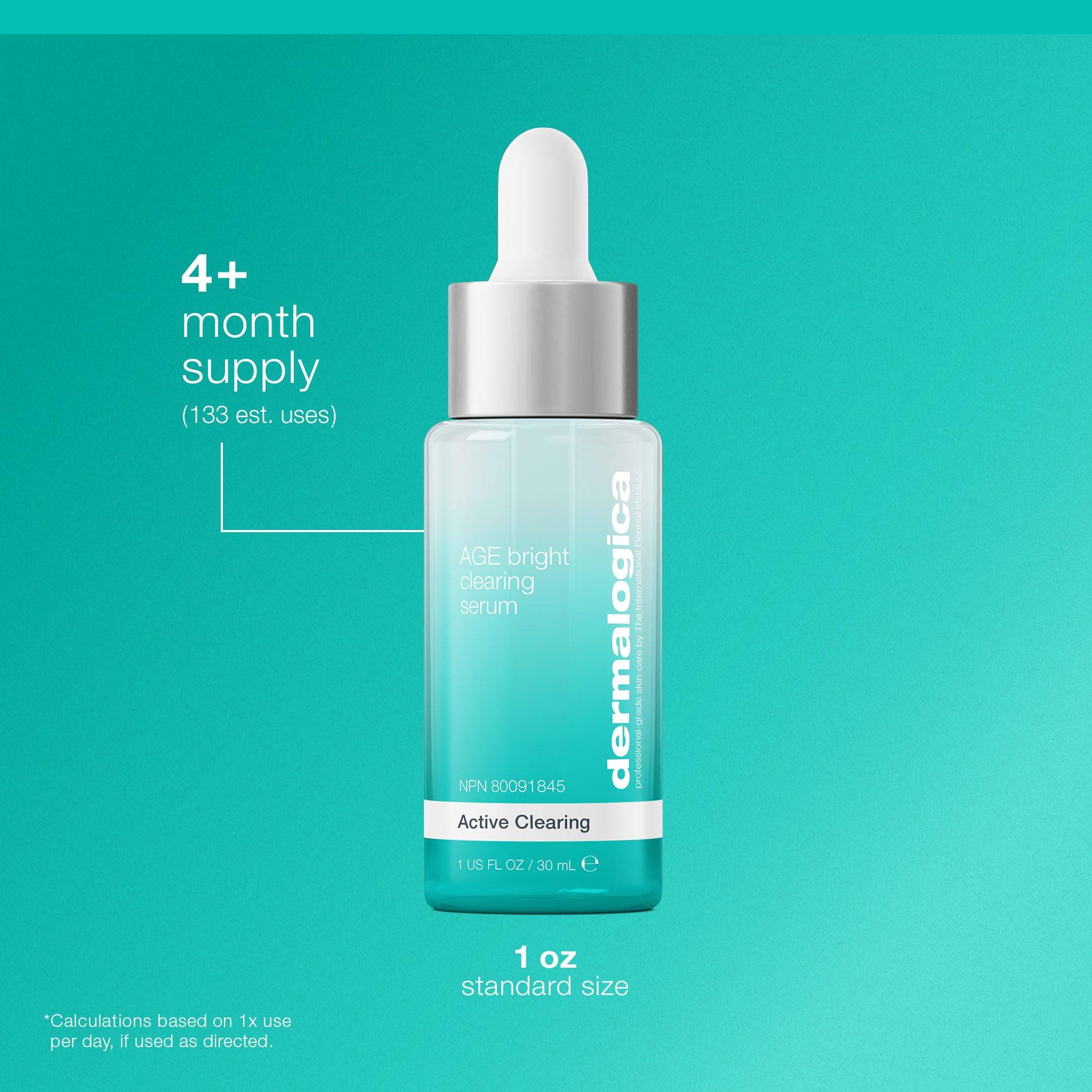 Dermalogica Age Bright Clearing Serum (1 Fl Oz) Anti-Aging Face Serum with Salicylic Acid - Promotes Smoother, Clearer, Brighter, and More Even Skin - Maple Wellness Supplements