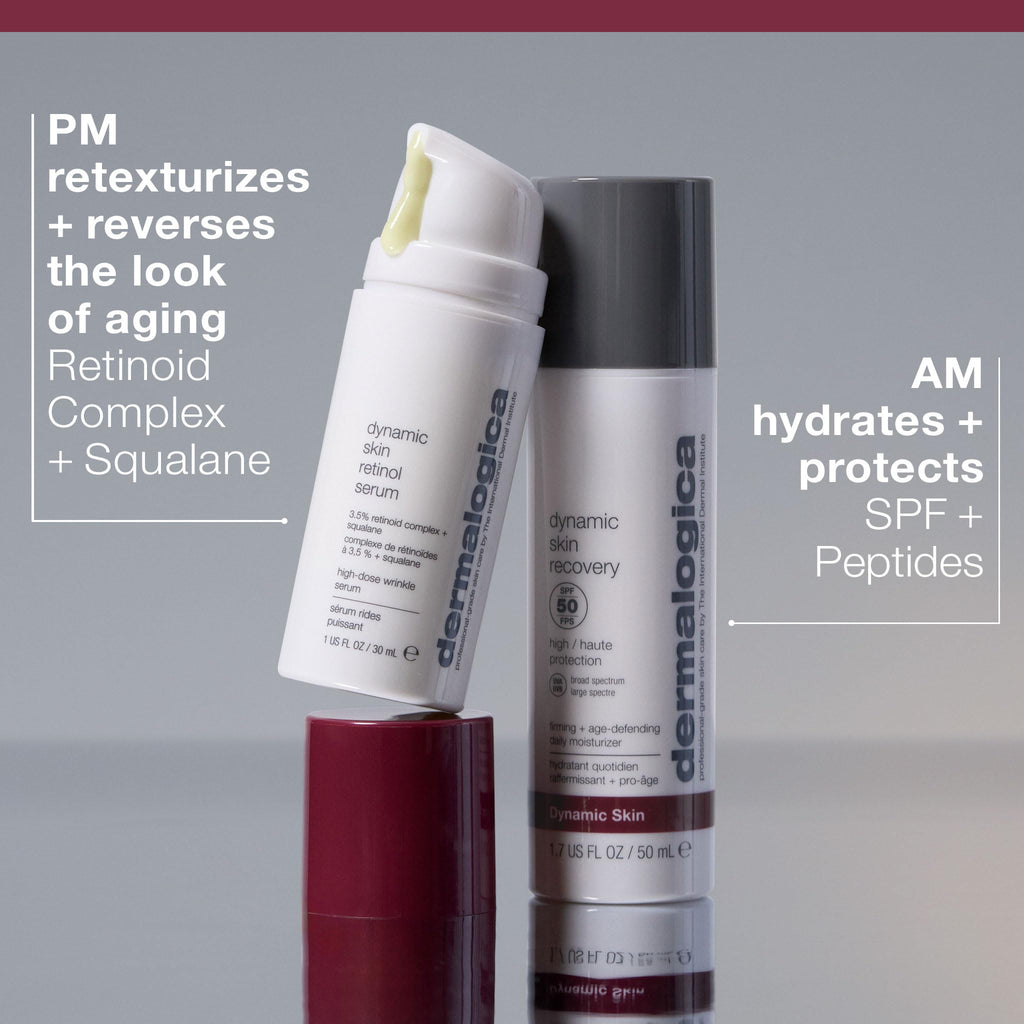 Dermalogica Dynamic Skin Retinol Facial Serum with Multi-Retinoid Complex, Retexturizing and Improving Skin Health, 1 fl oz - Maple Wellness Supplements