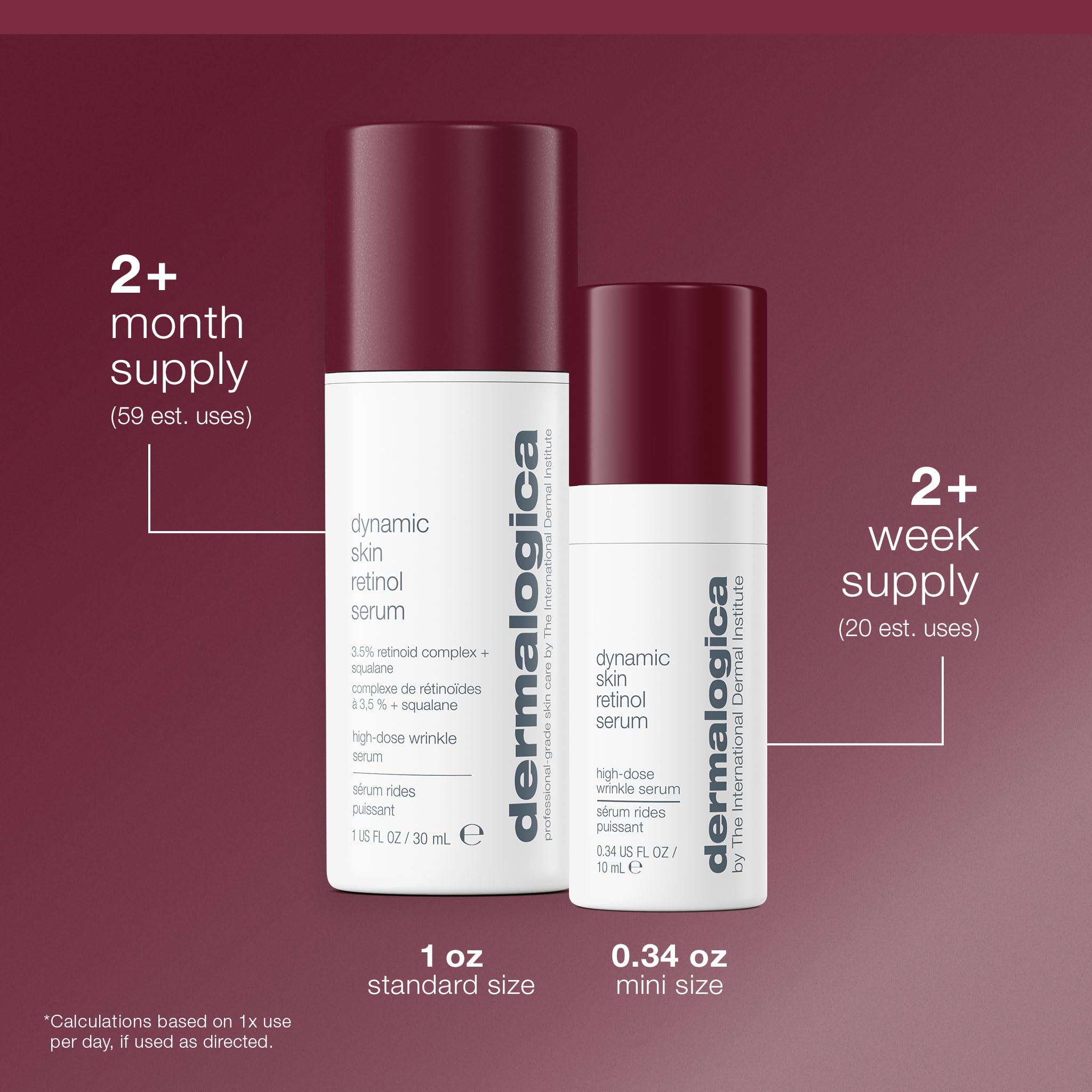 Dermalogica Dynamic Skin Retinol Facial Serum with Multi-Retinoid Complex, Retexturizing and Improving Skin Health, 1 fl oz - Maple Wellness Supplements