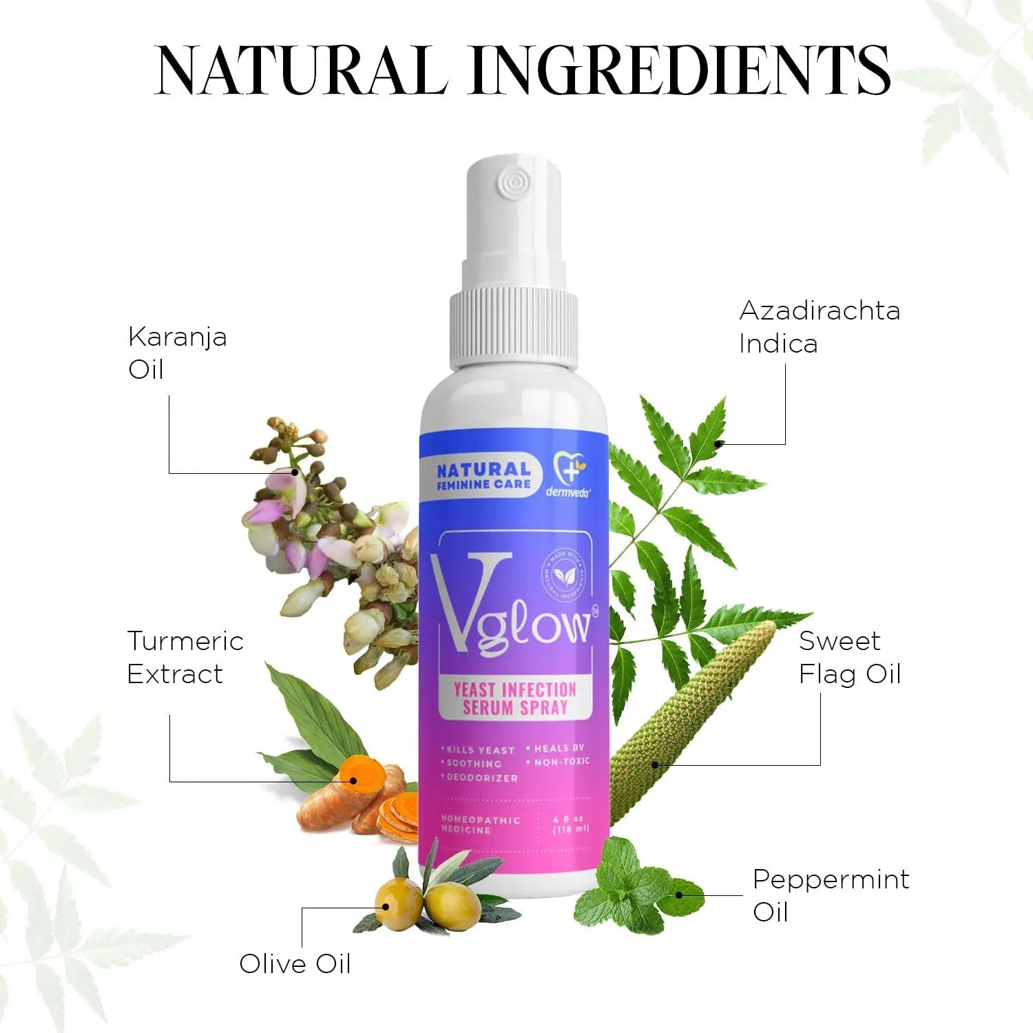 Dermveda Boric Acid BV Relief for Women - Natural Yeast Infection, Odor, Itch Relief Solution - Treats Yeast Infection Symptoms with Effective Boric Acid Formula. - TrustMedUSA