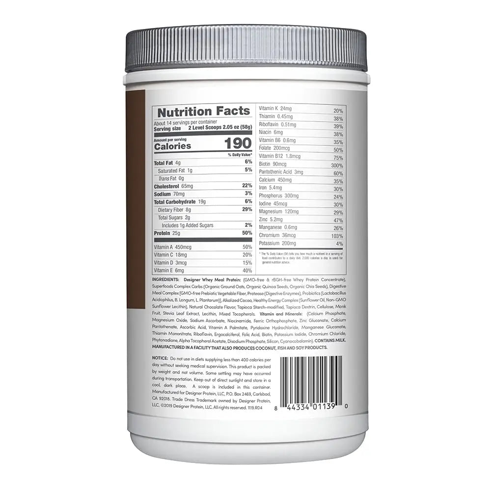 Designer Wellness, Designer Whey Protein Meal Powder with Vitamins, Minerals, and Organ - TrustMedUSA