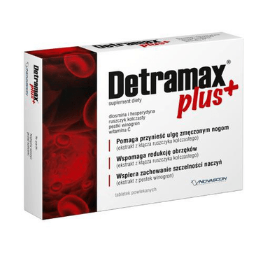 Detramax Plus + 60 Tabs - Hemorrhoids, Anticoagulants, Strong Heart, AntiFatigue, Varicose Veins - TrustMedUSA