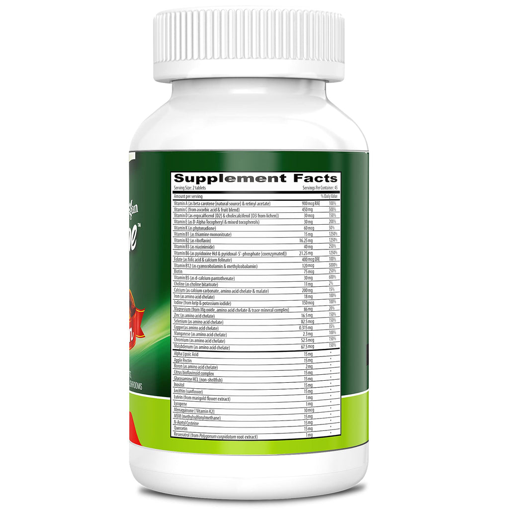 DEVA Tuba Prime Vegan Multivitamin - High-Potency Vitamin and Mineral Dietary Supplement - Antioxidants, Fruit and Vegetable Blend, Super Mushrooms, Probiotics, Prebiotics, Seeds, Herbs - 90 Tablets - TrustMedUSA