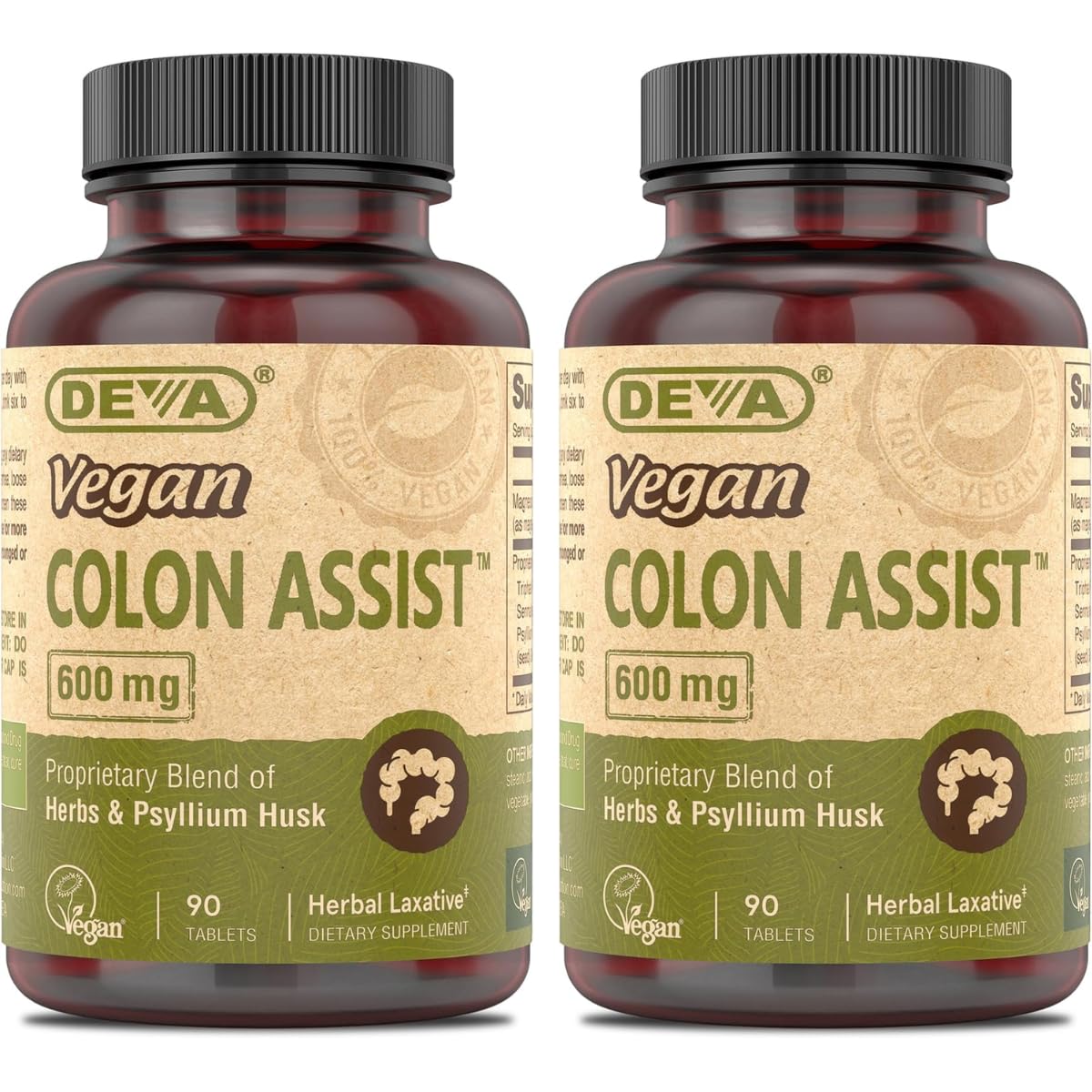 DEVA Vegan Colon Assist 90 Tabs (Pack of 2) - TrustMedUSA