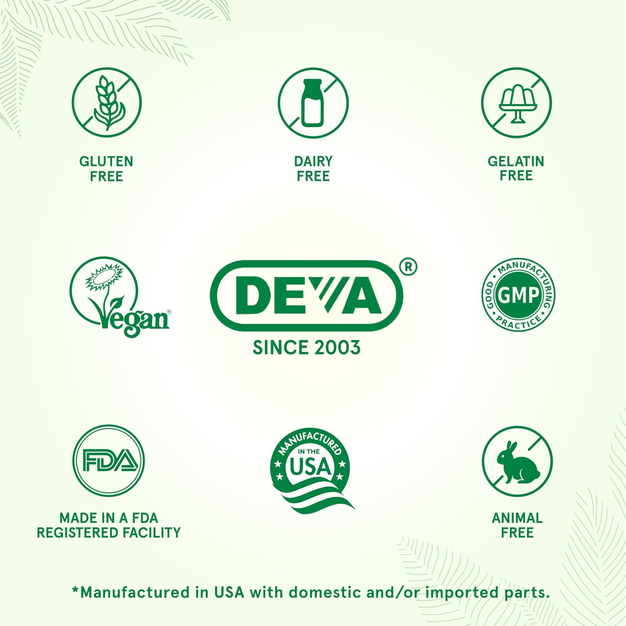 DEVA Vegan Iron-Free Multivitamin & Mineral Supplement, Green Food Blend, Spirulina, Chlorella, Ashwagandha, Broccoli, 90 Coated Tablets - TrustMedUSA