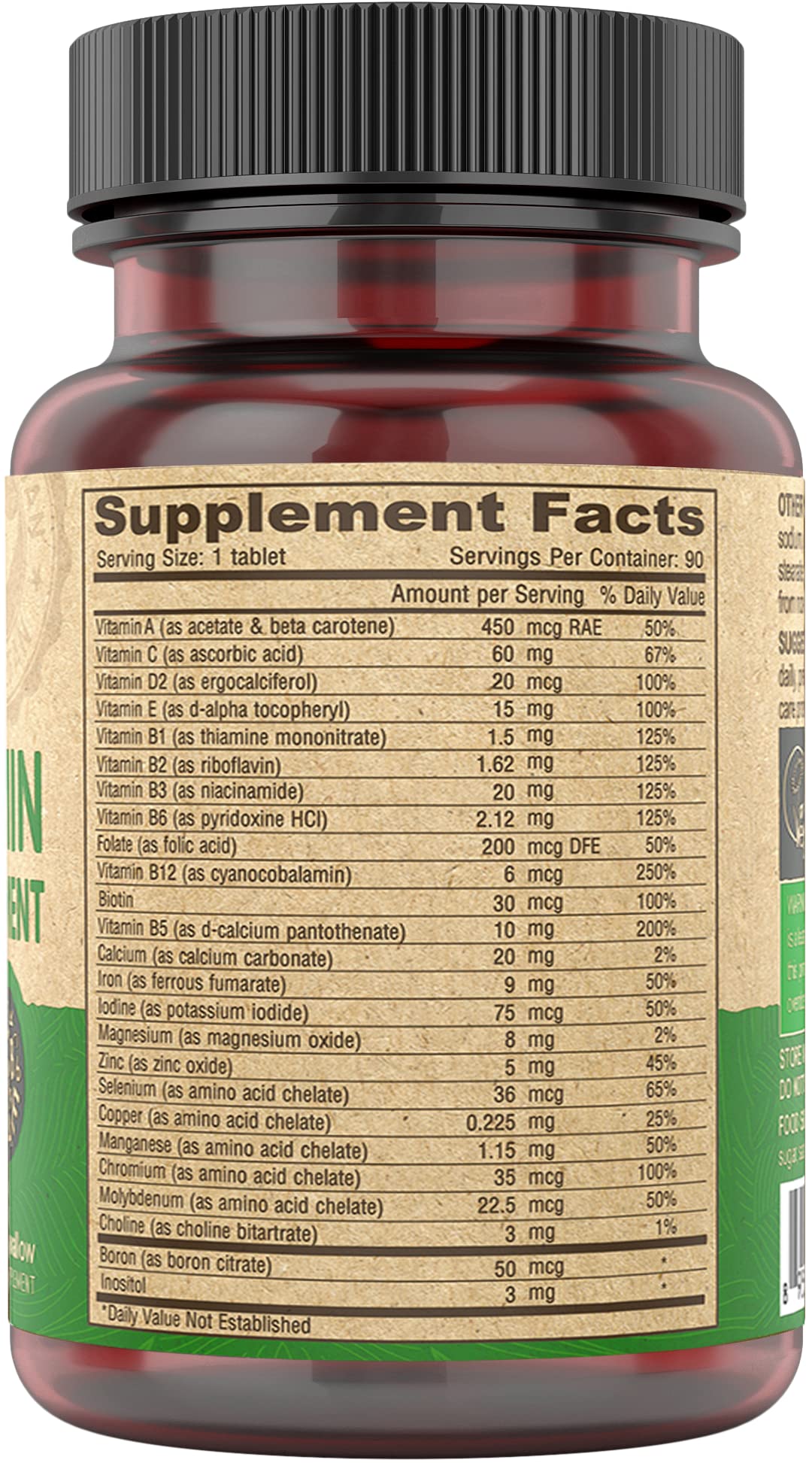 DEVA Vegan Multivitamin for Women & Men with Iron, Vitamin C, E, B Complex Vitamins, Zinc, 90 Tiny Tablets - TrustMedUSA