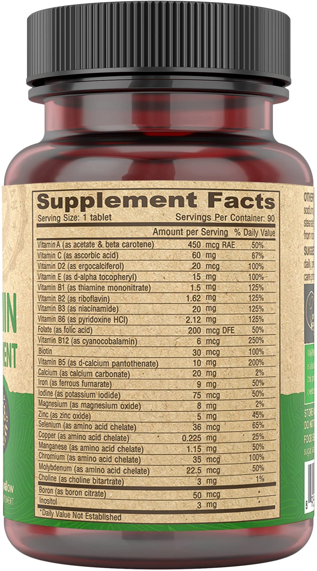 DEVA Vegan Multivitamin for Women & Men with Iron, Vitamin C, E, B Complex Vitamins, Zinc, 90 Tiny Tablets - TrustMedUSA