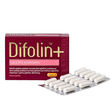 DIFOLIN ® + SUPPLEMENT FOR IRON ABSORPTION, FOLIC ACID VITS B12 / C / D3 COPPER - TrustMedUSA